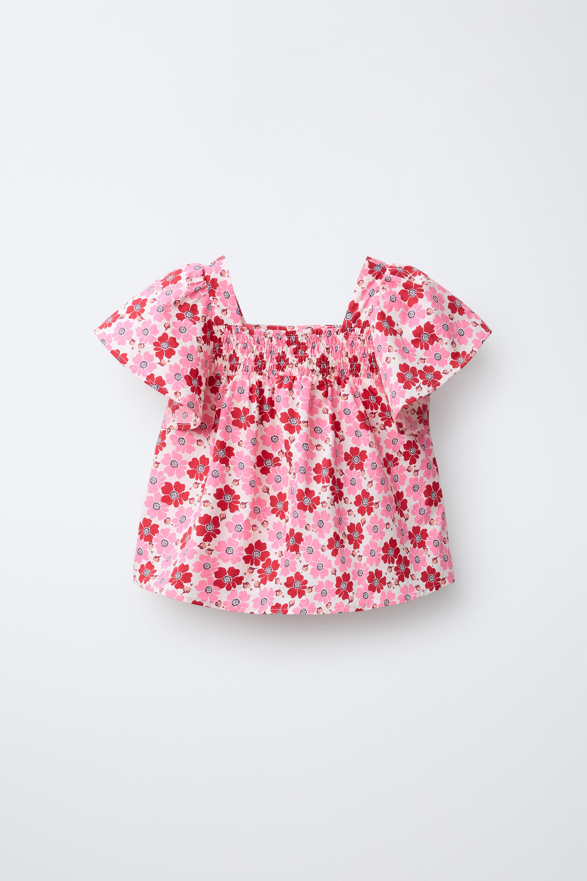FLORAL POPLIN TOP